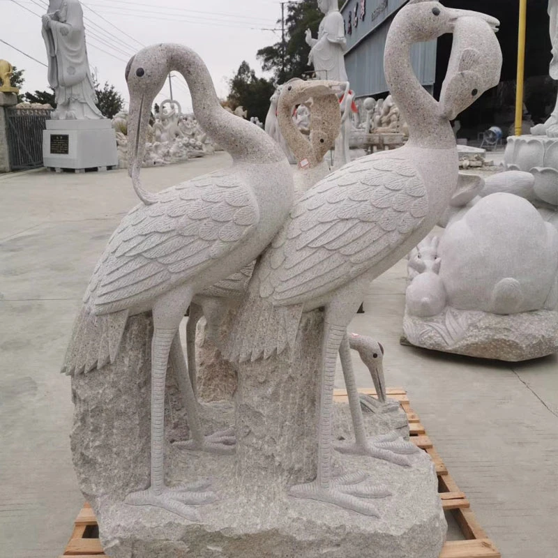 Outdoor Large Natural Granite Statue Marble Wing Lion Sculpture for Outdoor Garden Decoration